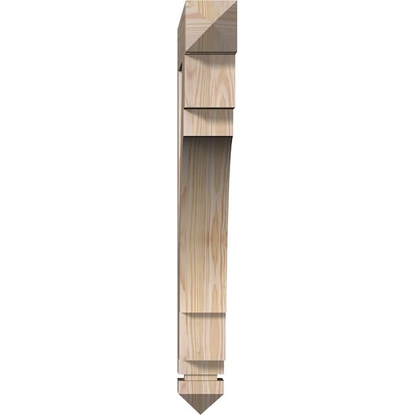 Merced Arts & Crafts Smooth Bracket, Douglas Fir, 3 1/2W X 26D X 30H